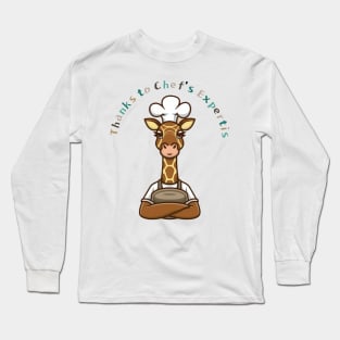 Giraffe Chef Long Sleeve T-Shirt